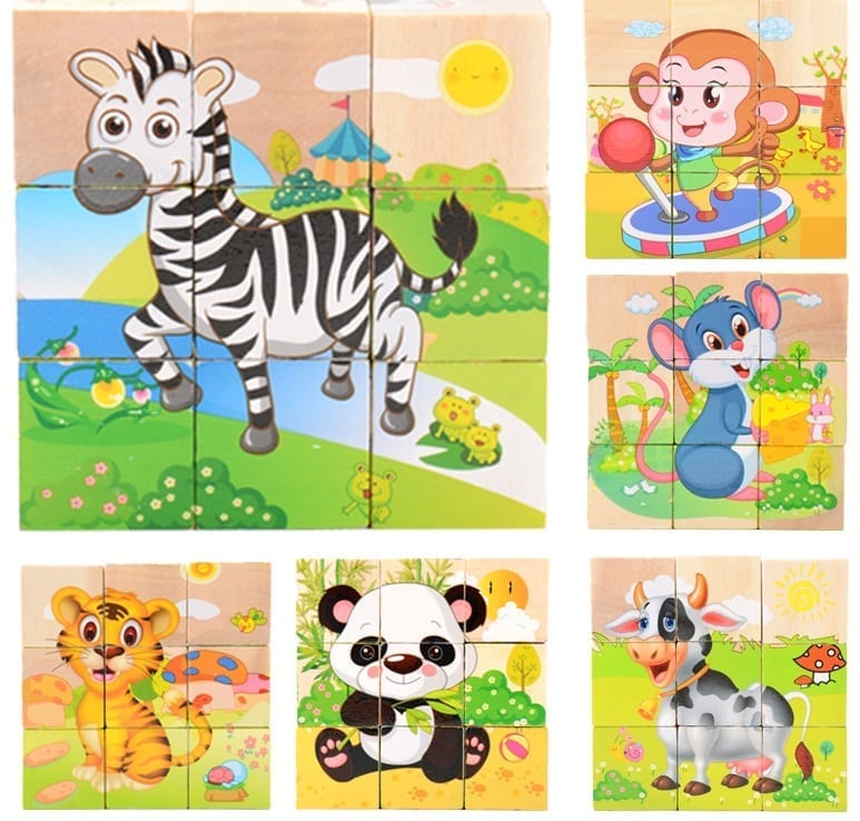 Tranh gỗ ghép hình động vật 3D - Đồ chơi trí tuệ cho trẻ 5 tuổi